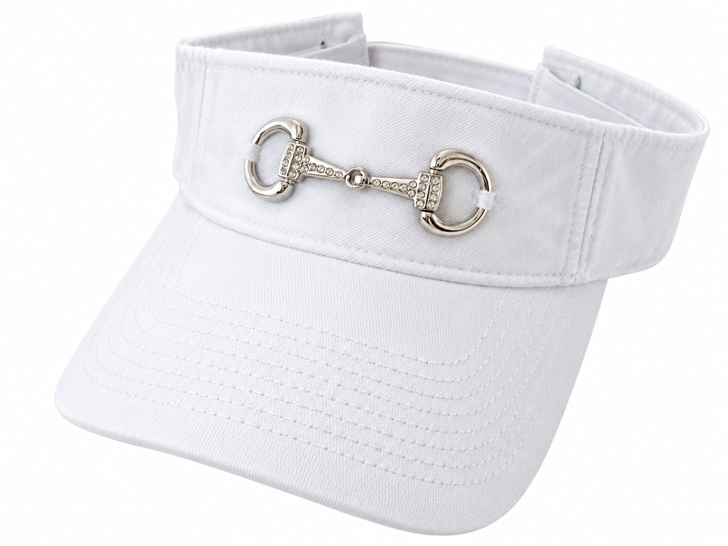 White_Rhinestone_Equestrian_Visor