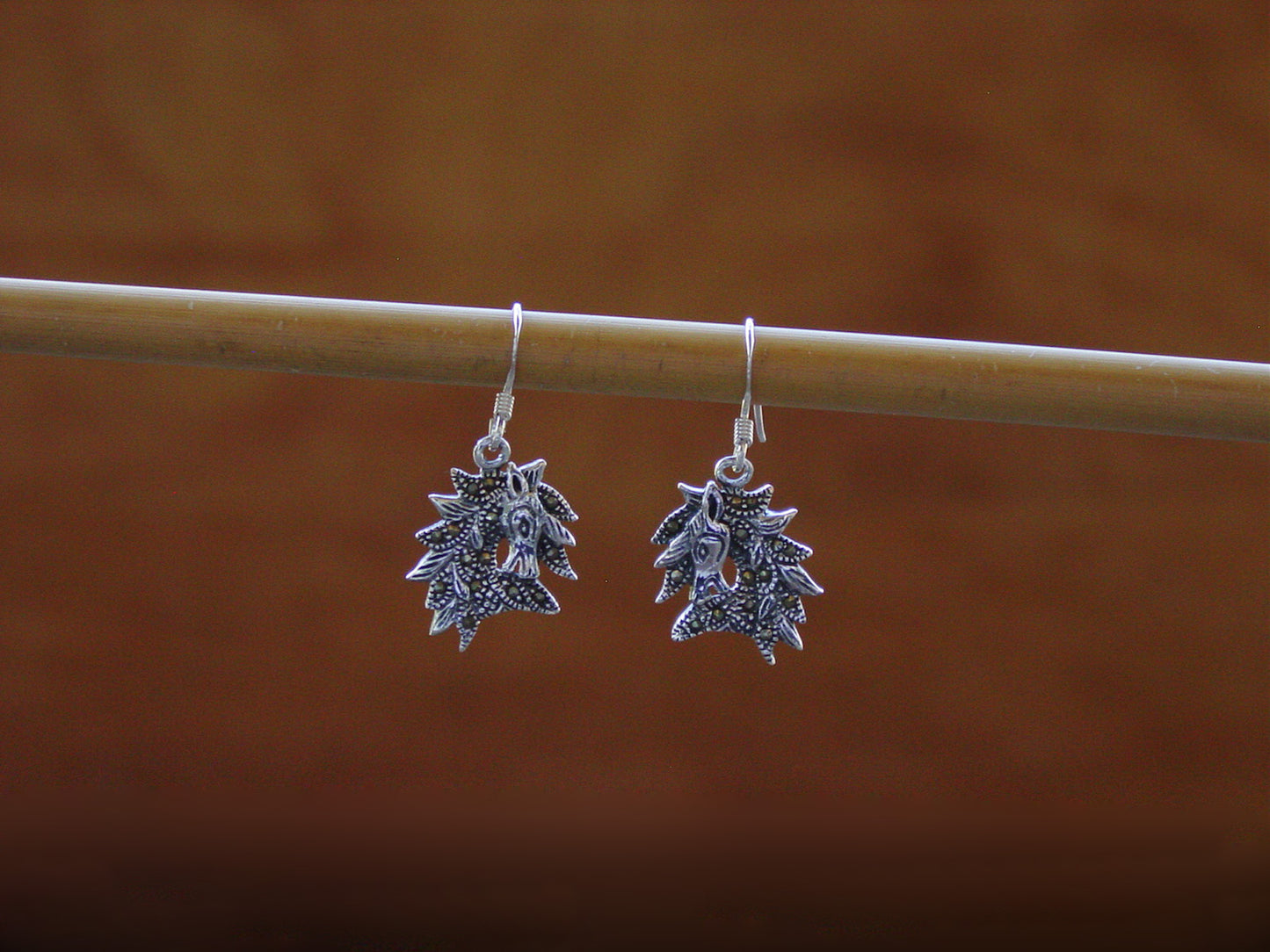 marcasite horse earrings