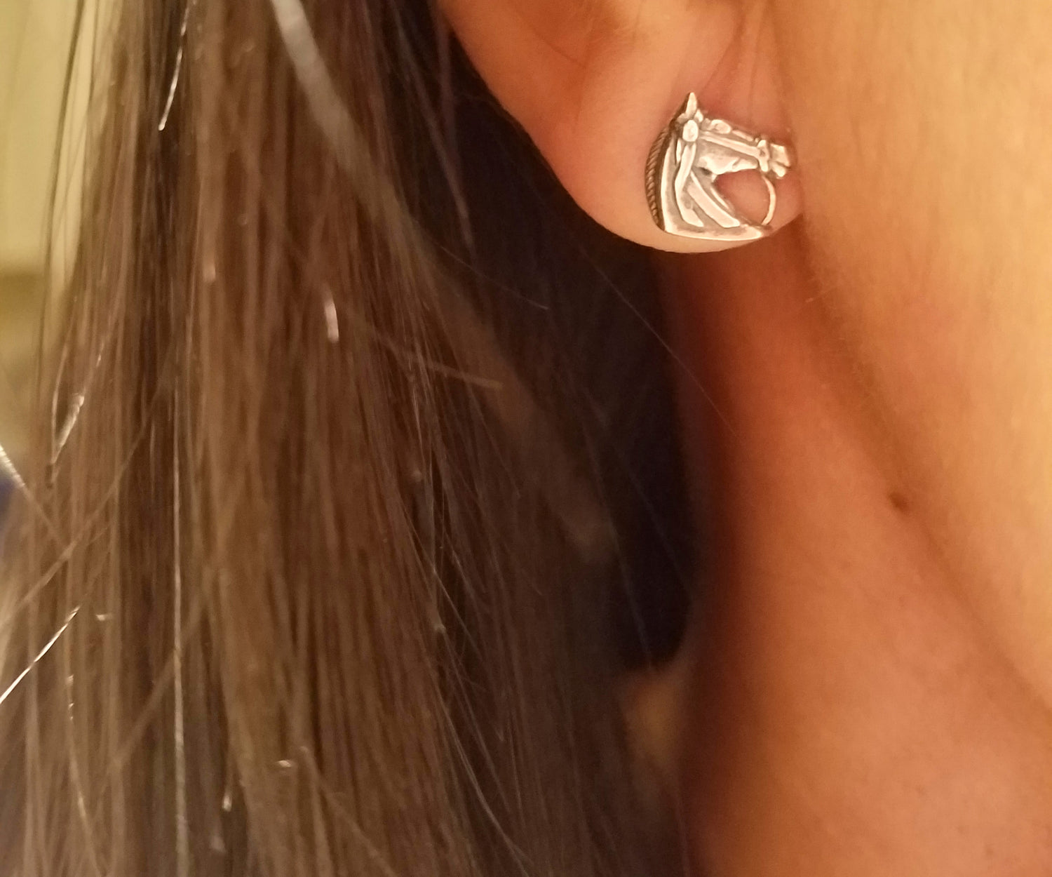 horse head earrings