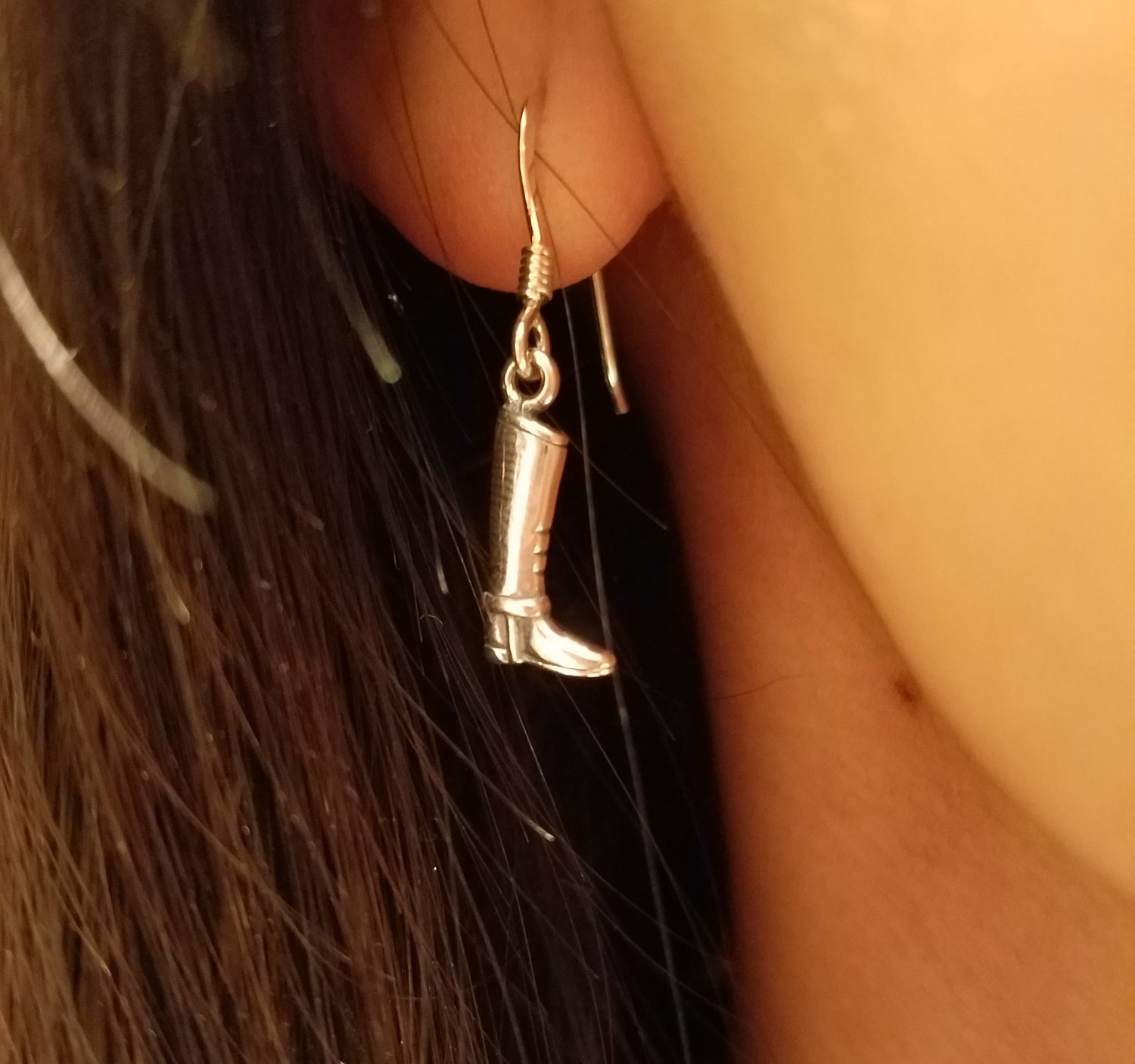 boot horse earrings