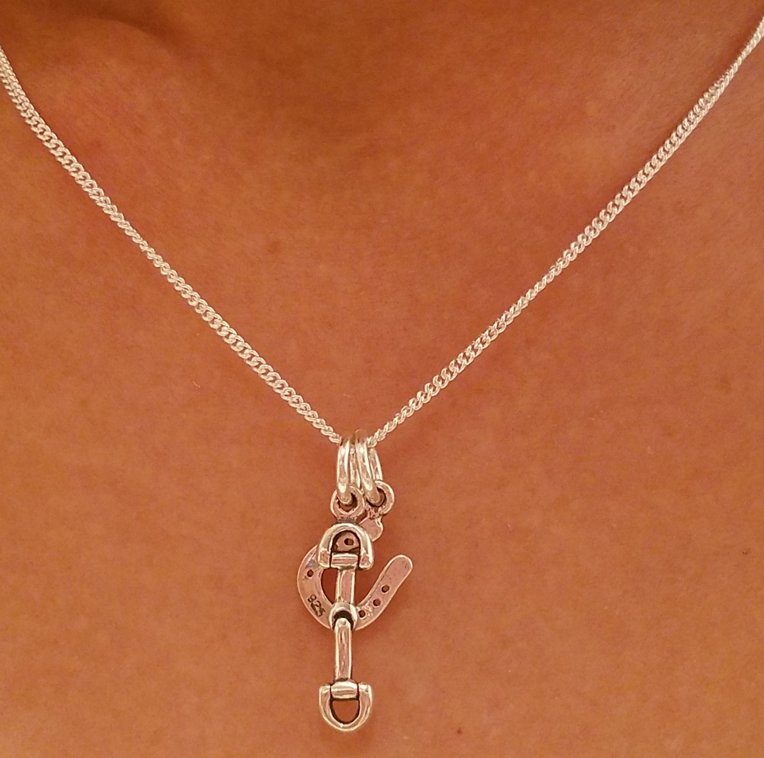 equestrian charm pendant