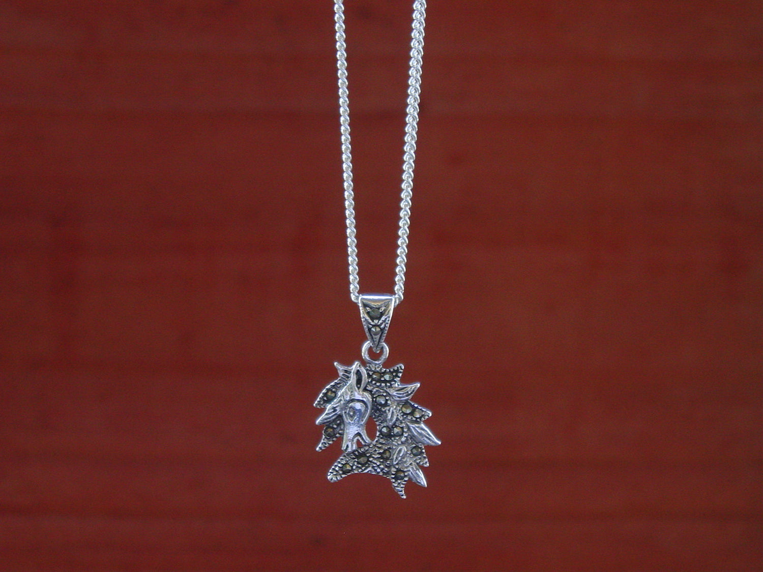 equestrian marcarsite pendant