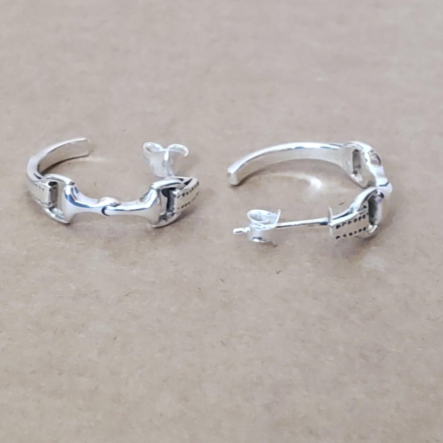 equestrian sterling silver earrings