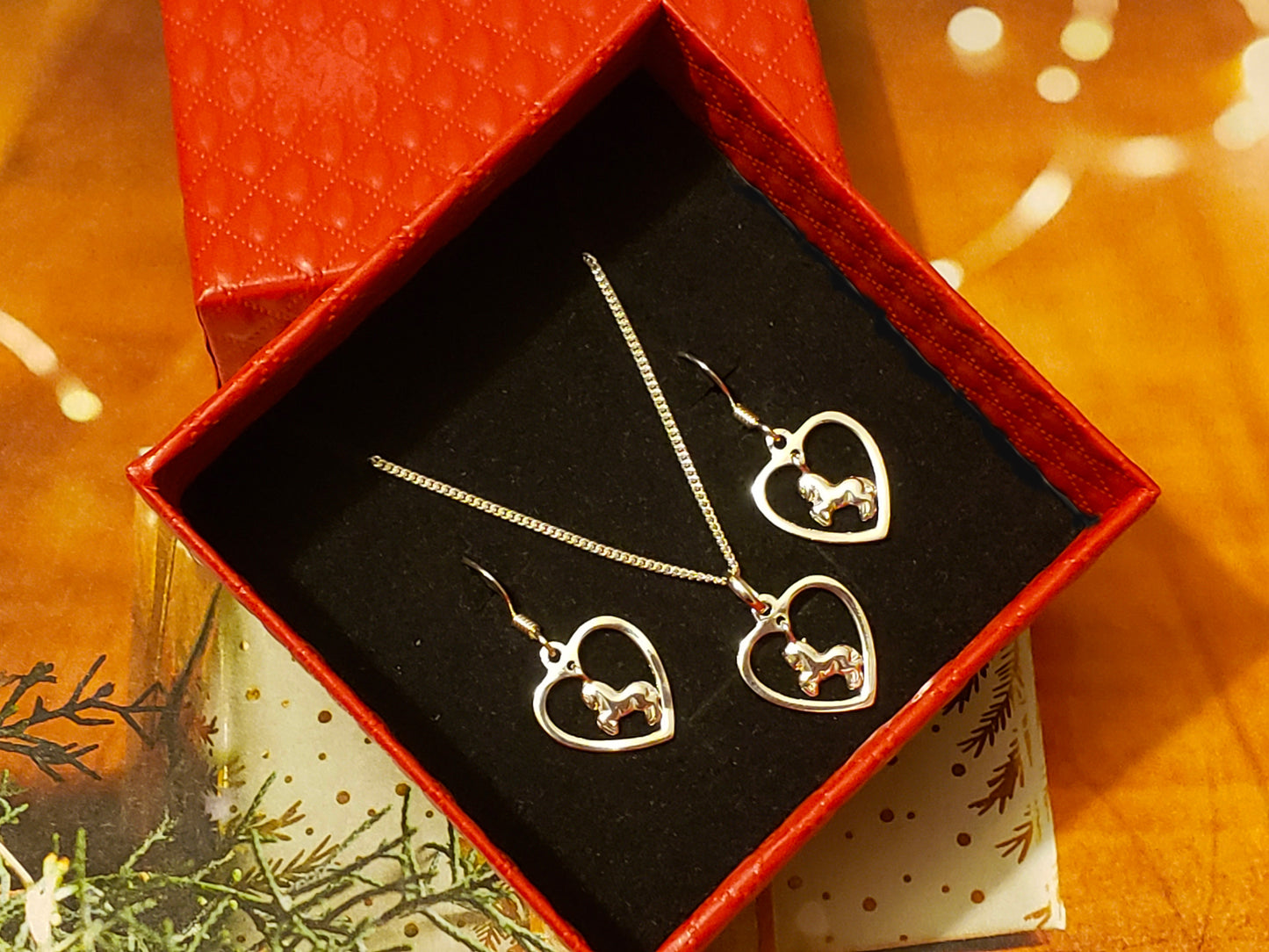 horse heart jewelry gift set