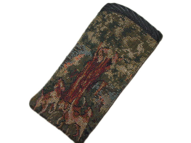 horse hunt scene glasses case 3d