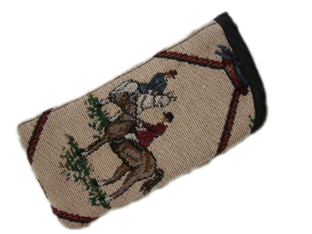 horse hunt scene sun glasses case