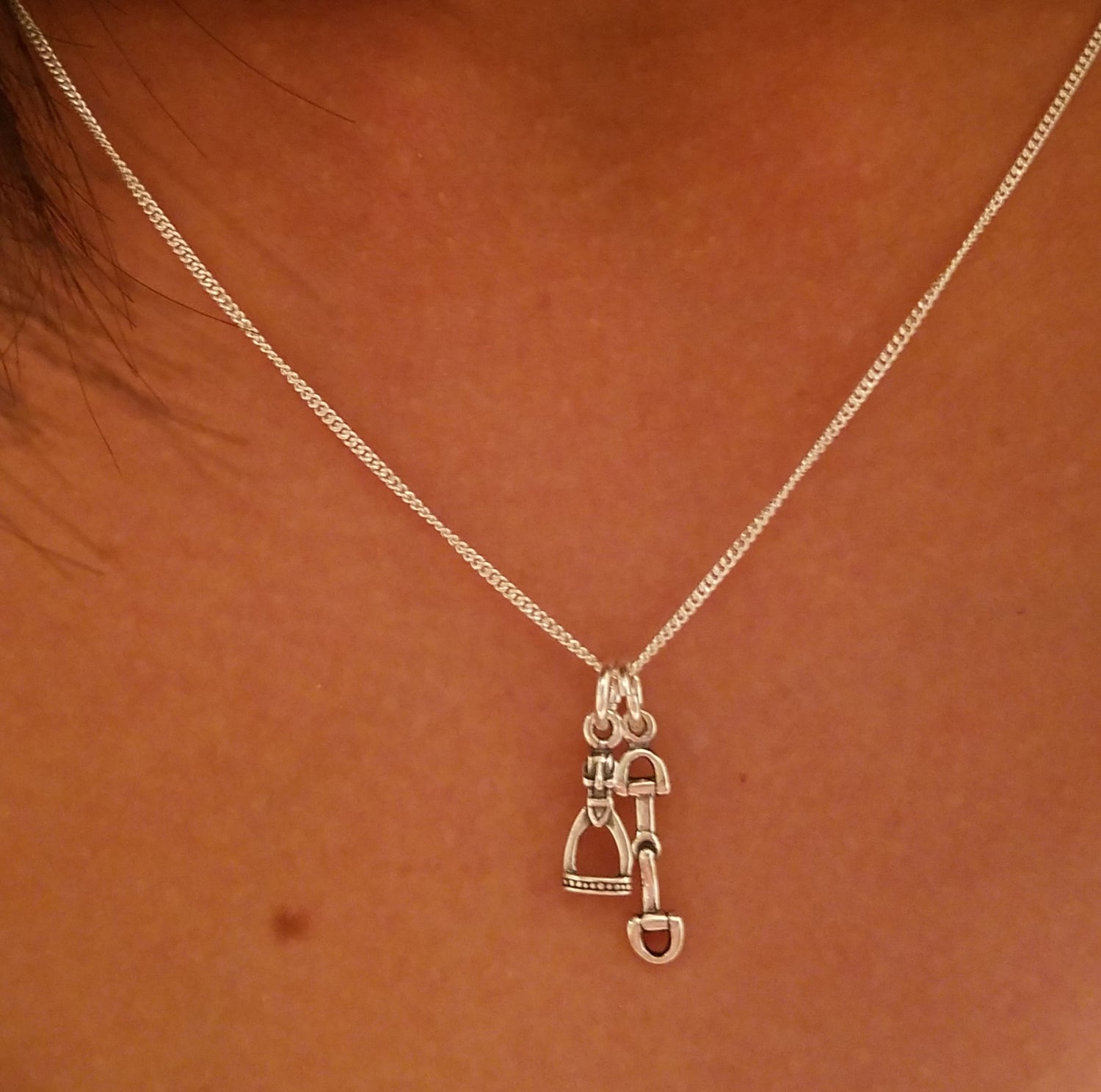 equestrian charm pendant