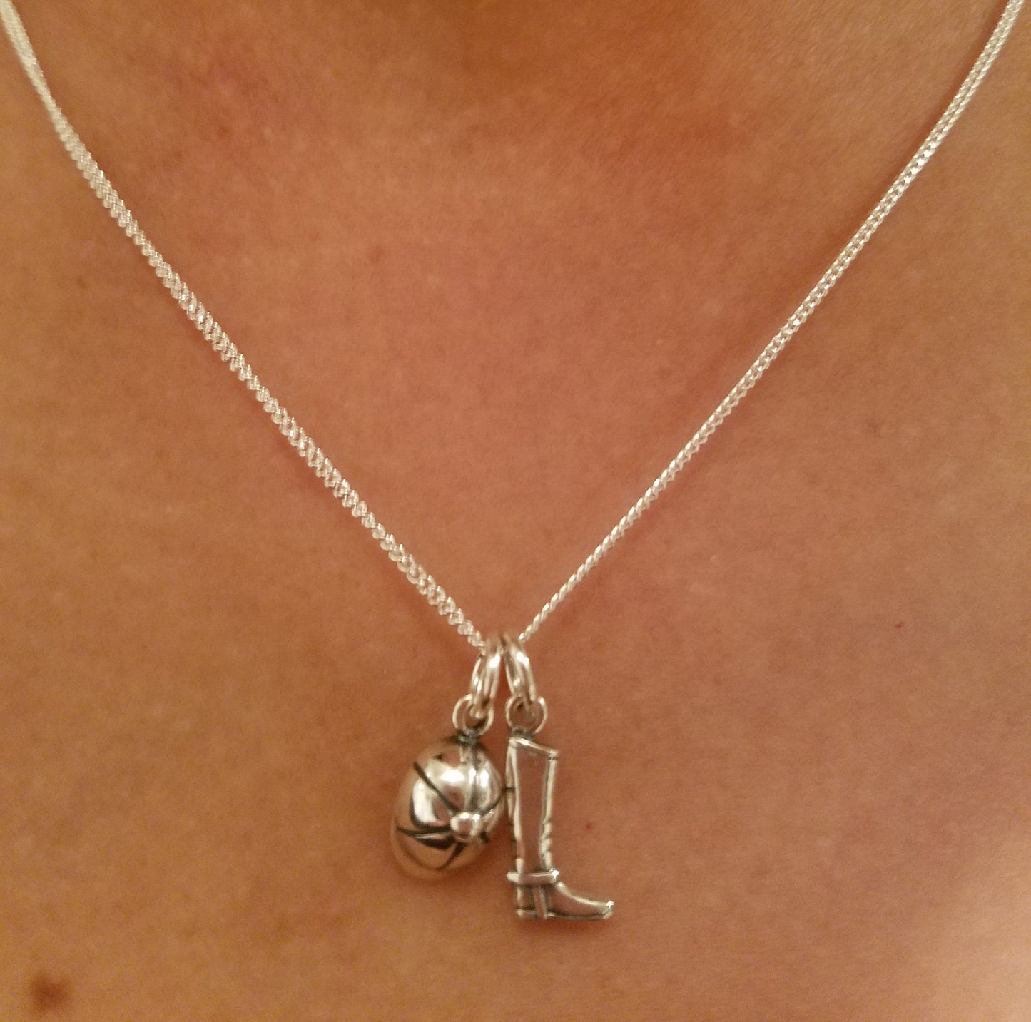 helmet riding charm pendant