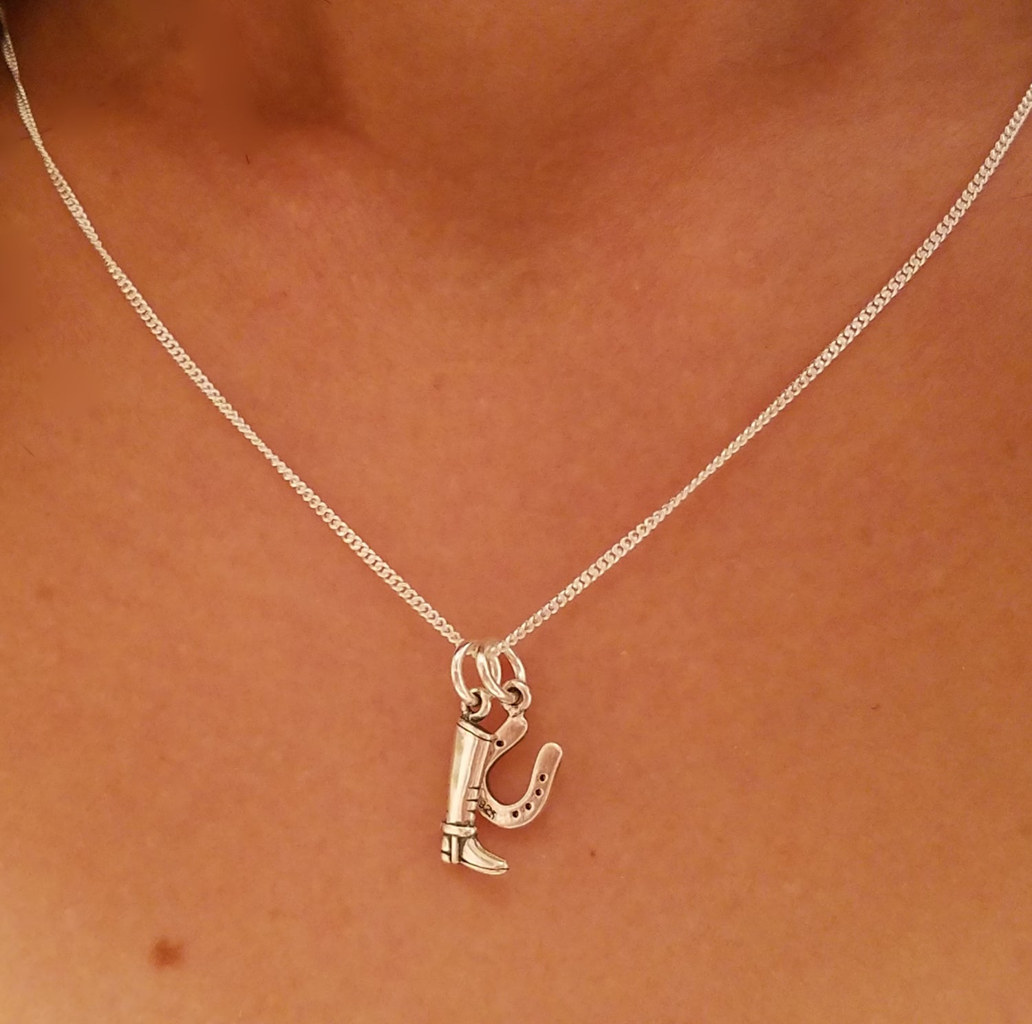 equestrian charm pendant