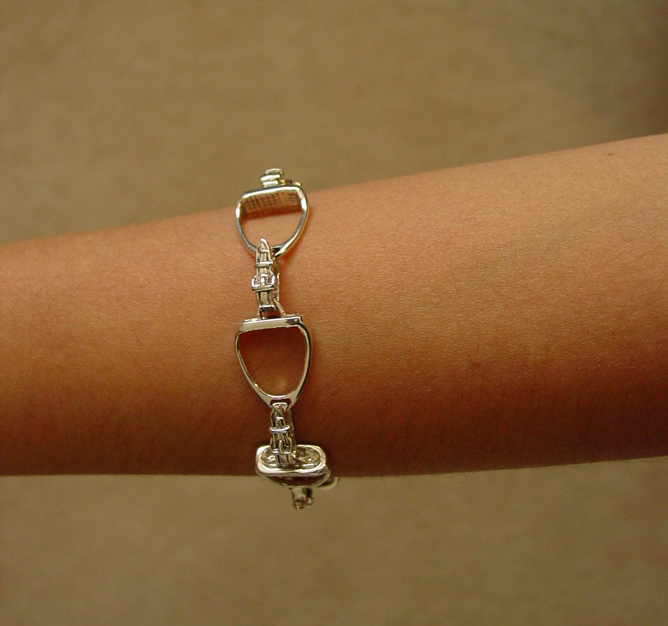 stirrup horse bracelet silver jewelry