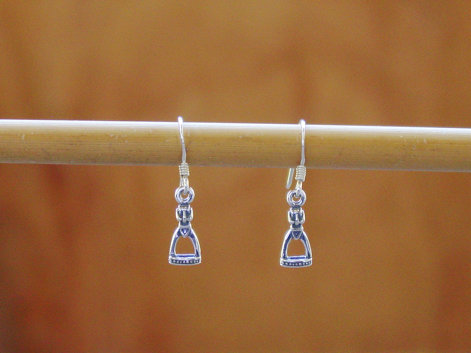 stirrup sterling silver earrings
