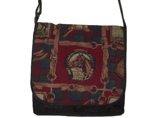 equestrian tapestry bag