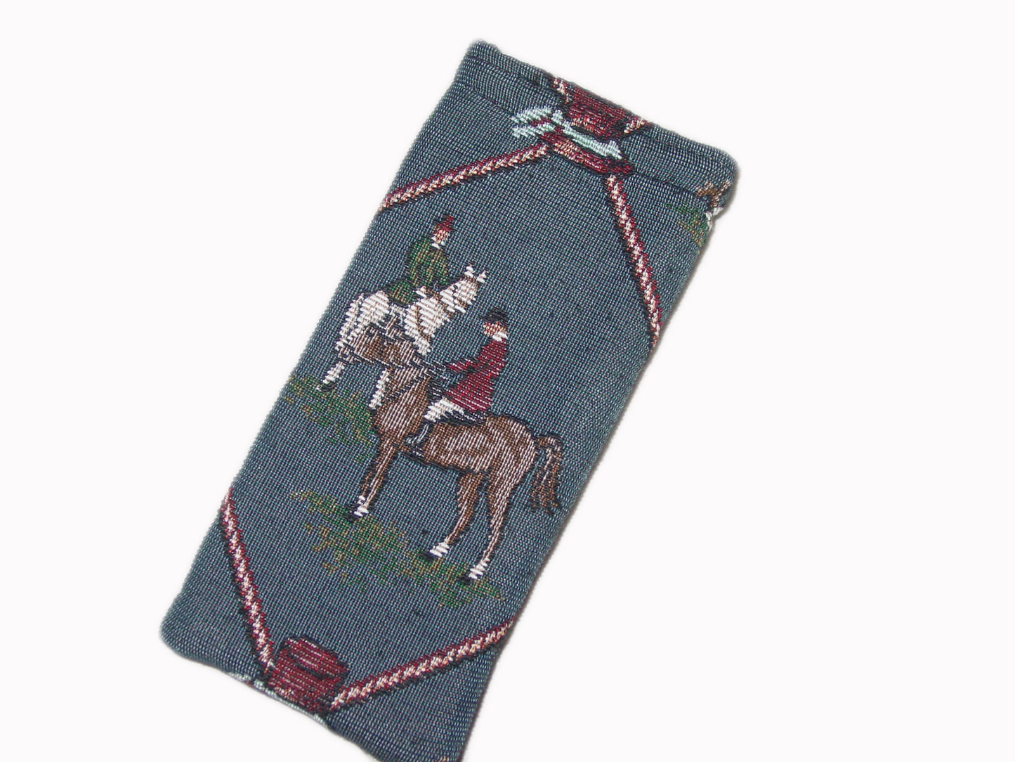 horse hunt scene eyeglass case