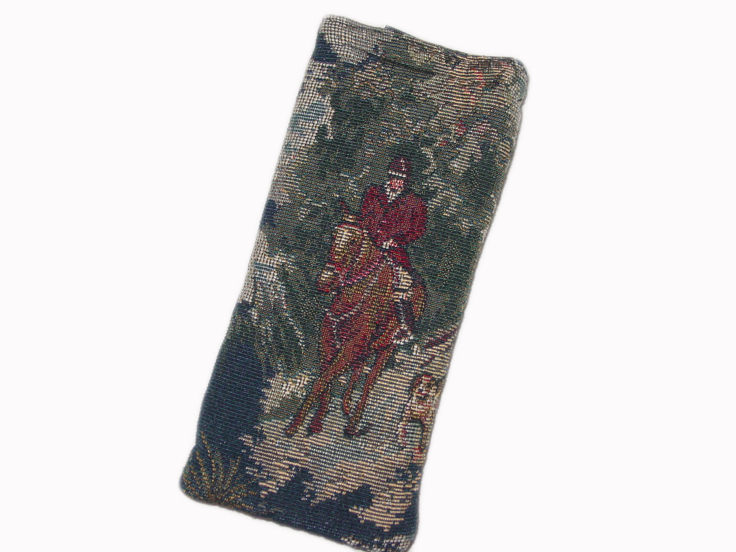 equestrian tapestry glasses case