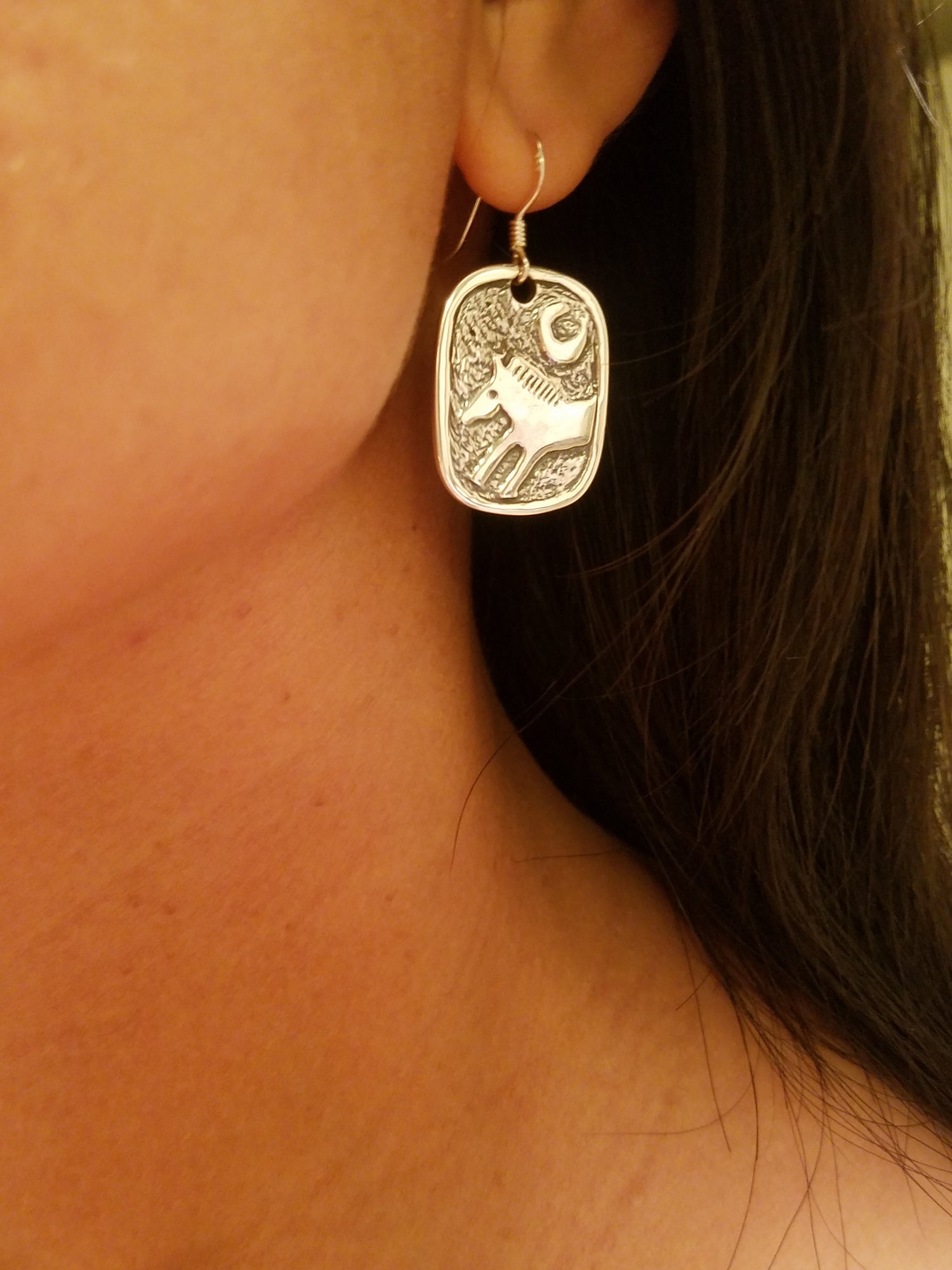 native american horse earrings