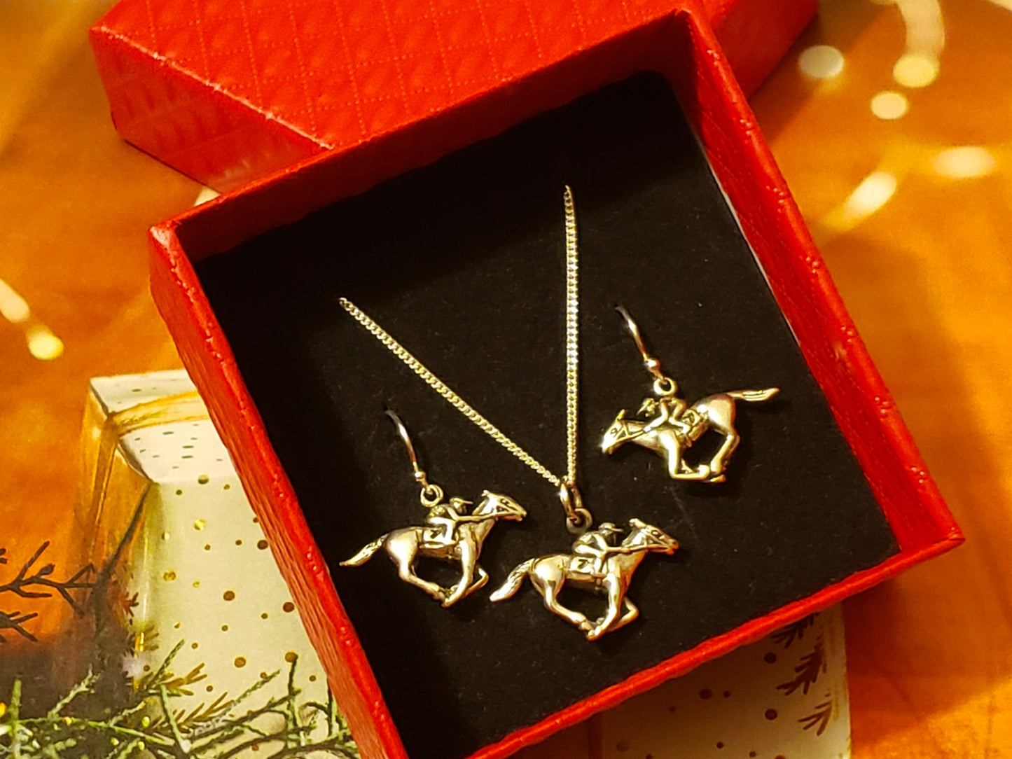 Horse Racing Jewelry Set