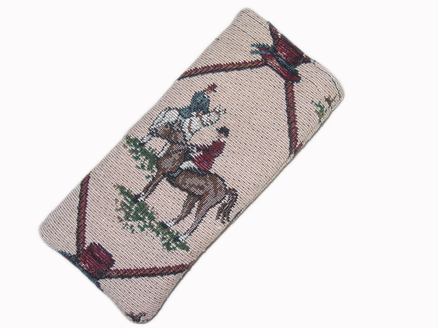 horse hunt scene sunglass case