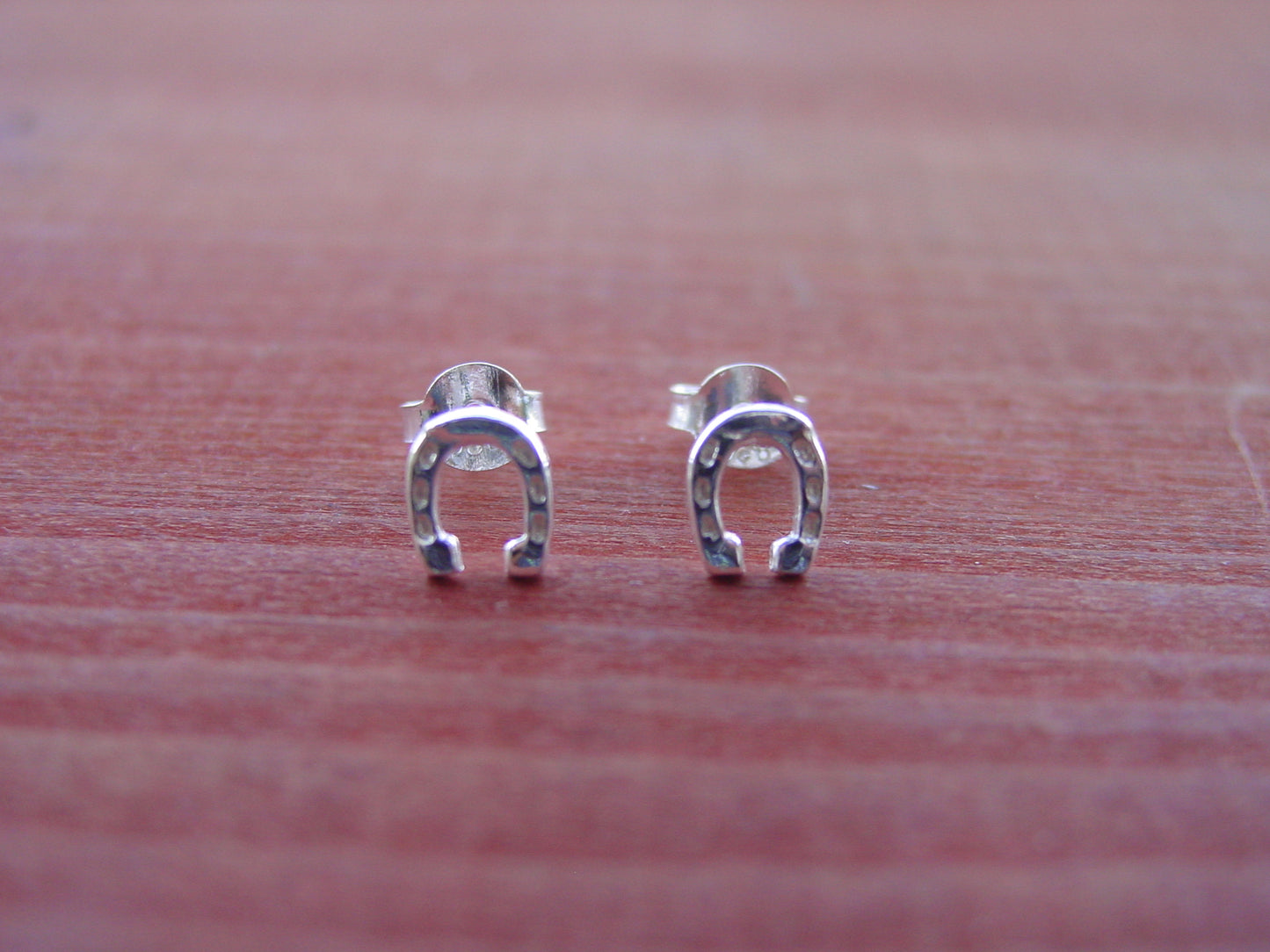 horse shoe stud earrings