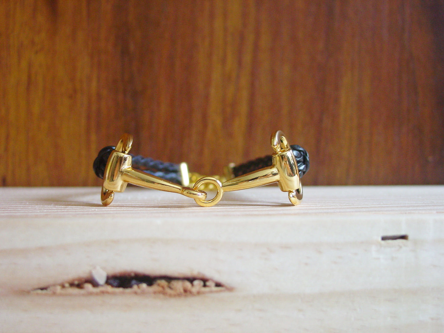 gold snaffle bit bracelet