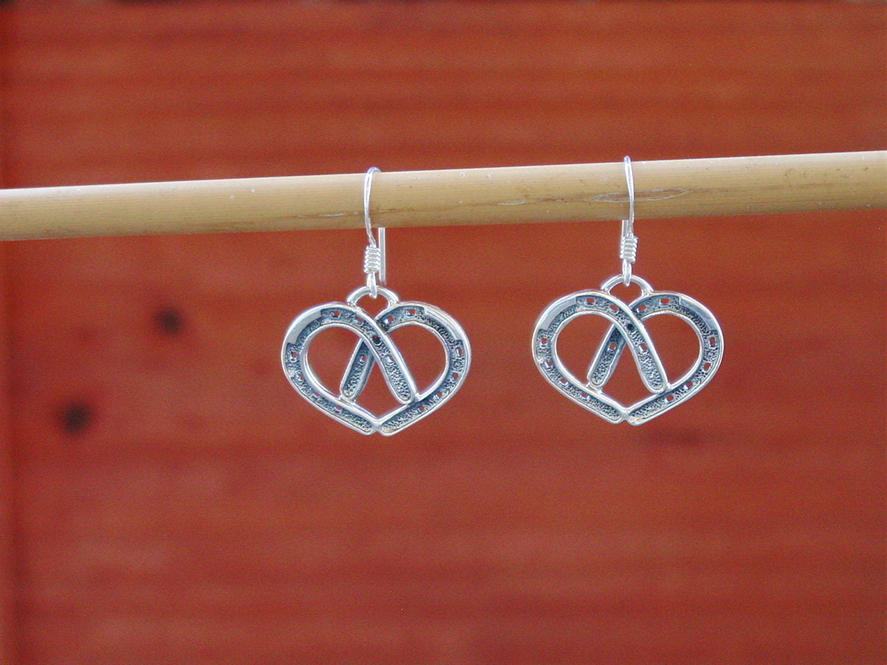 Lucky Horseshoe Heart Earrings