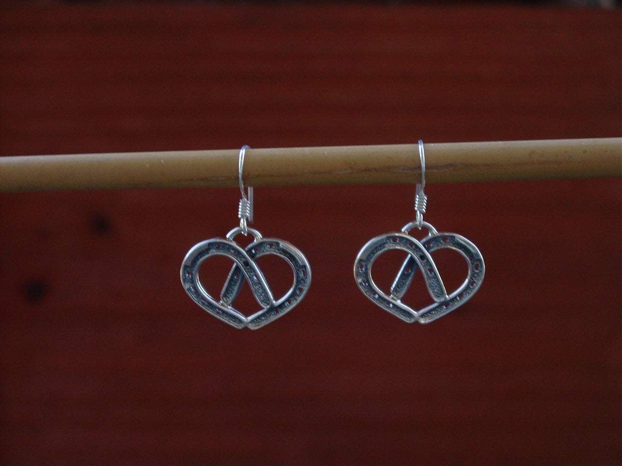 Horse Shoe Heart Earrings