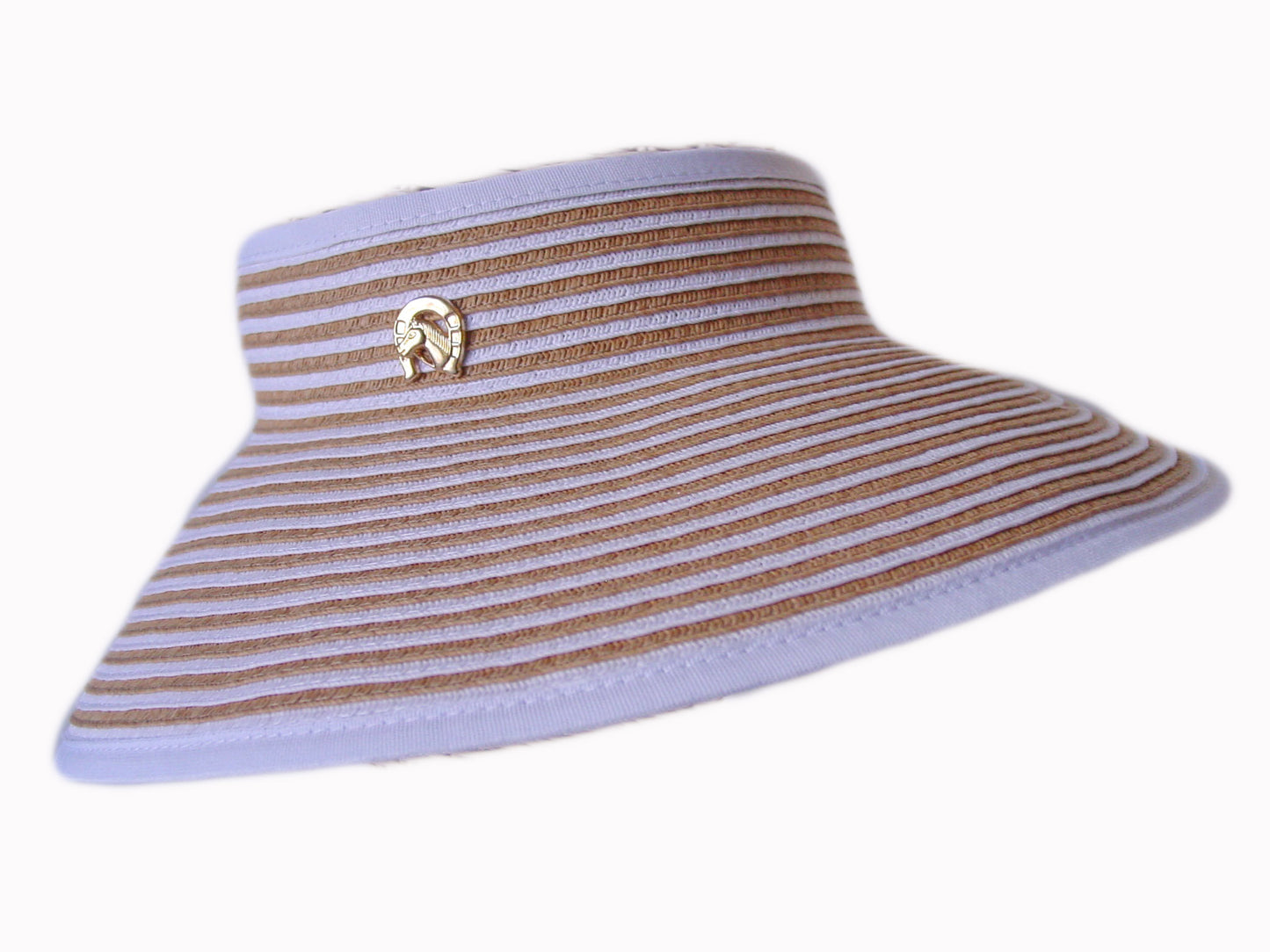 stripes equestrian visor