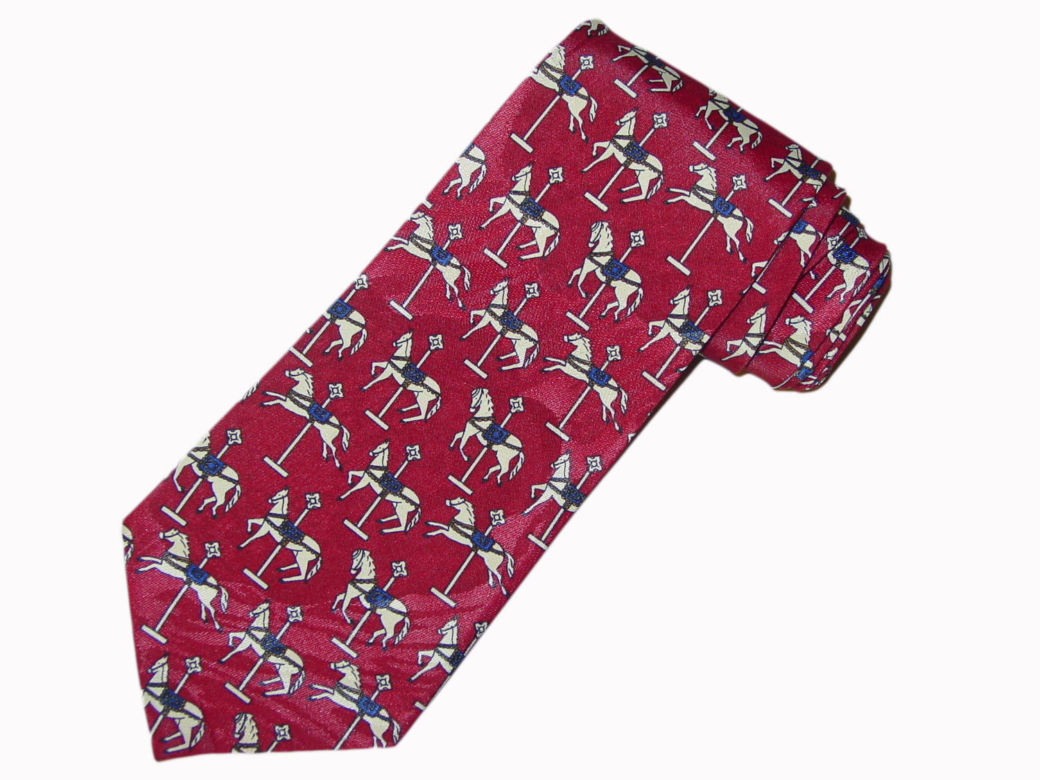 Carousel Merry Go Round Horse Equestrian Necktie