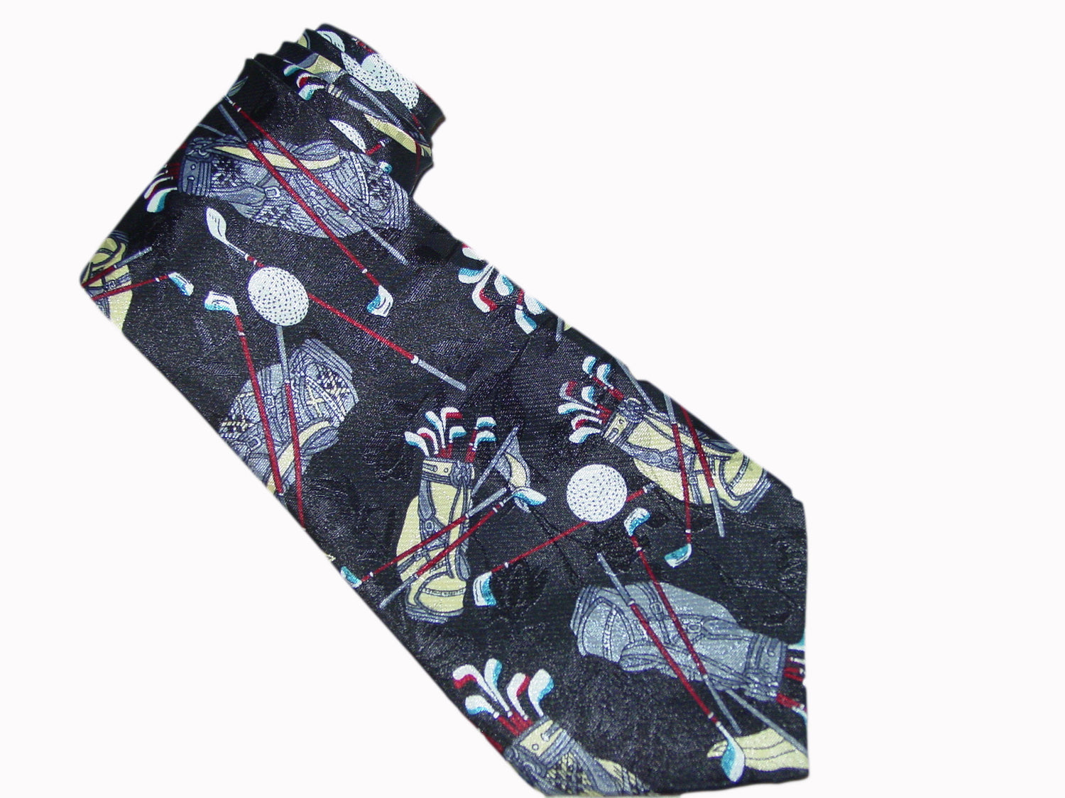 black golf club necktie