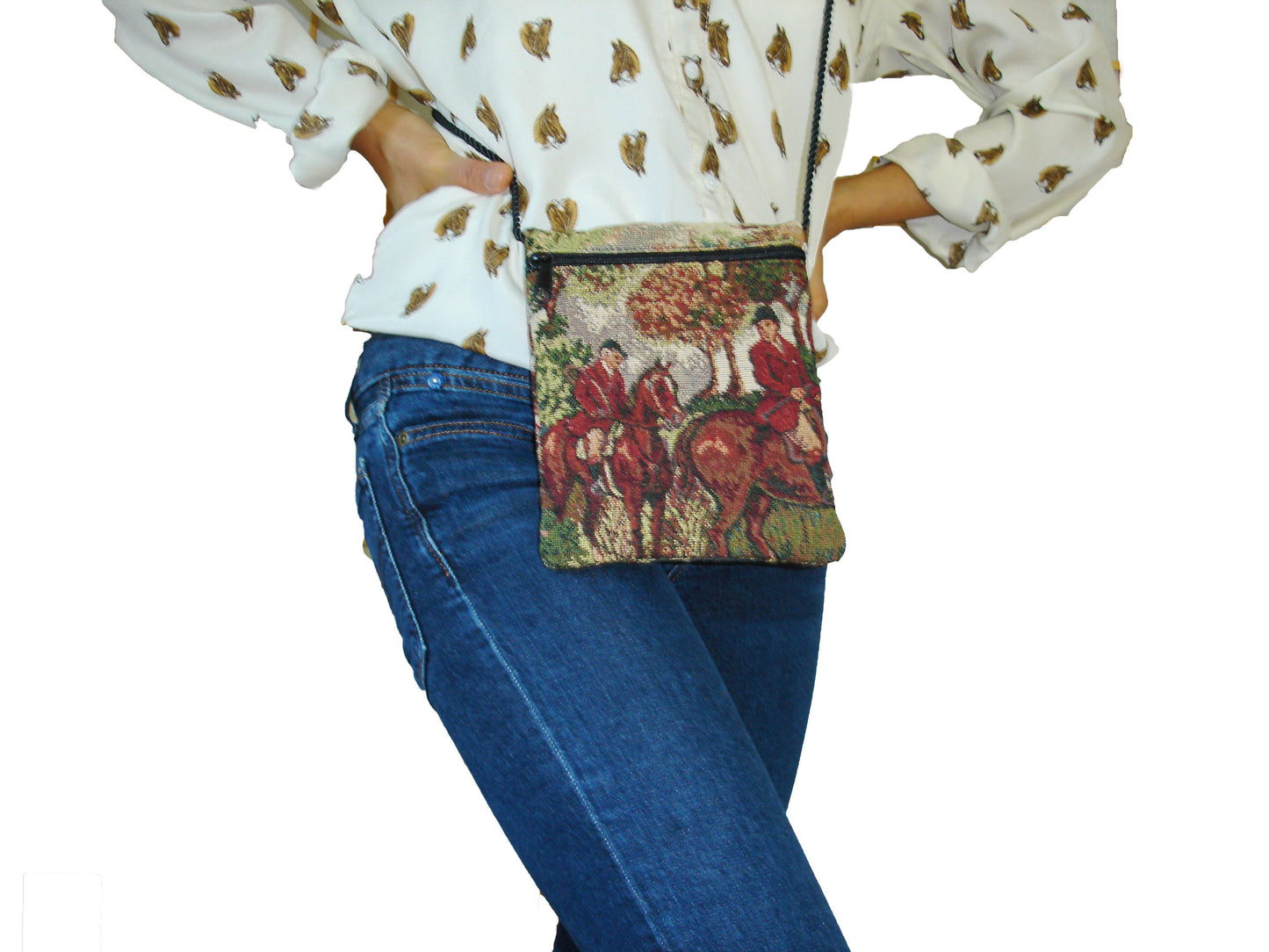 equestrian crossbody purse