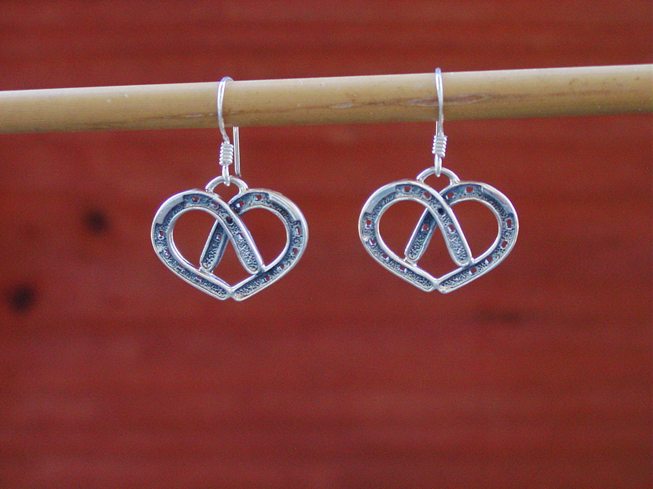 Double Horseshoe Heart Earrings