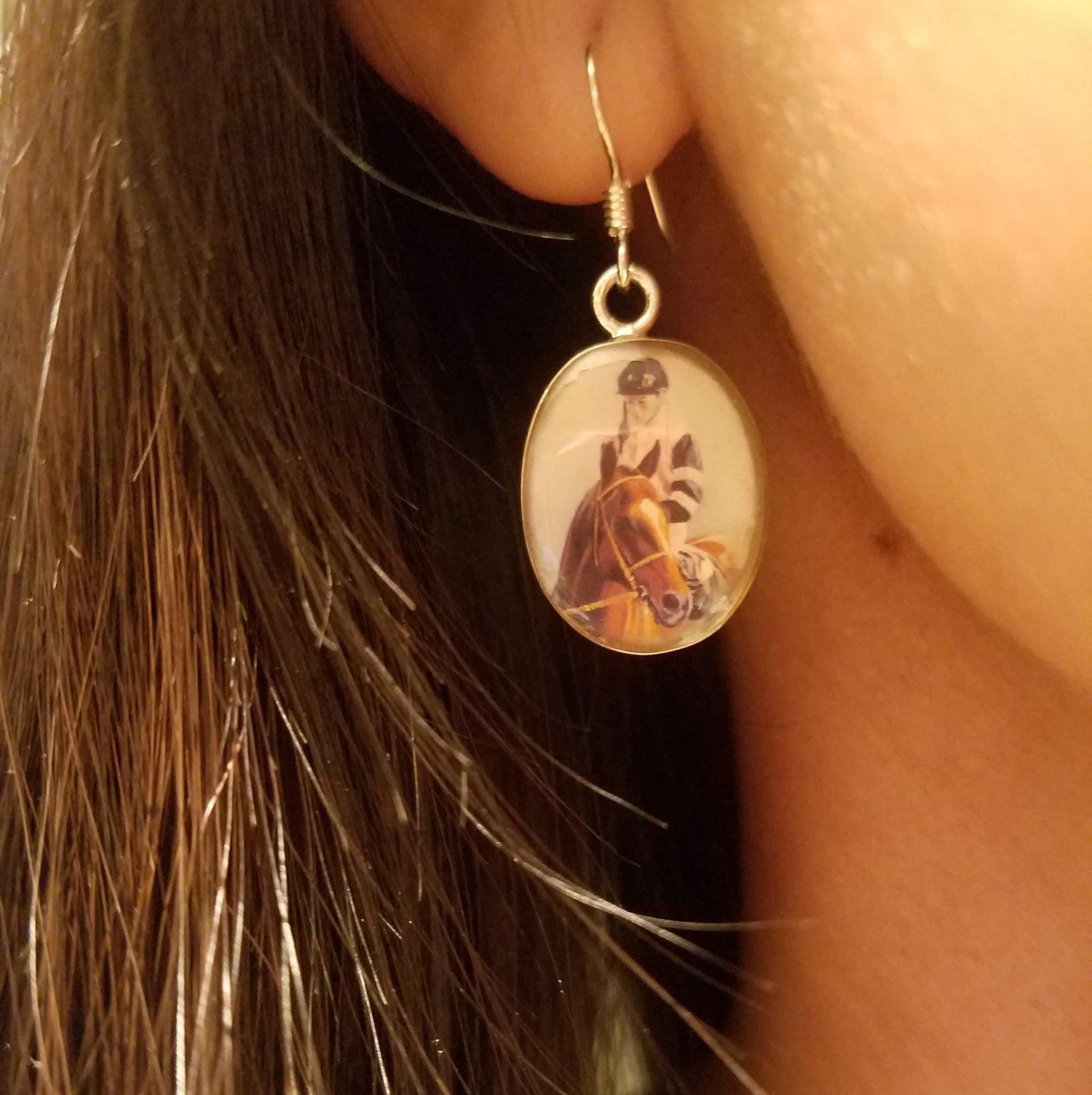 race horse earrings