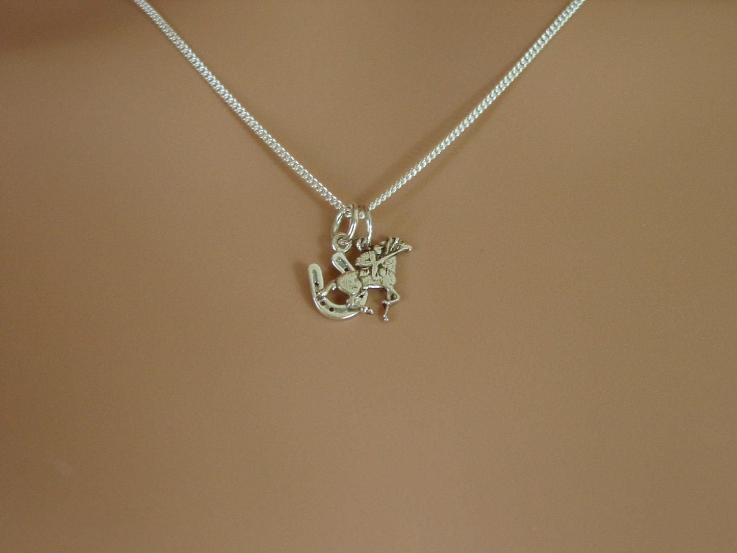 Horse racing horseshoe charms