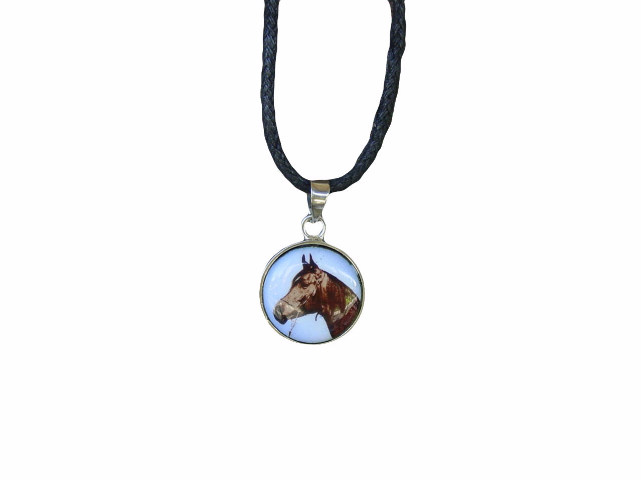 equestrian enamel sterling silver