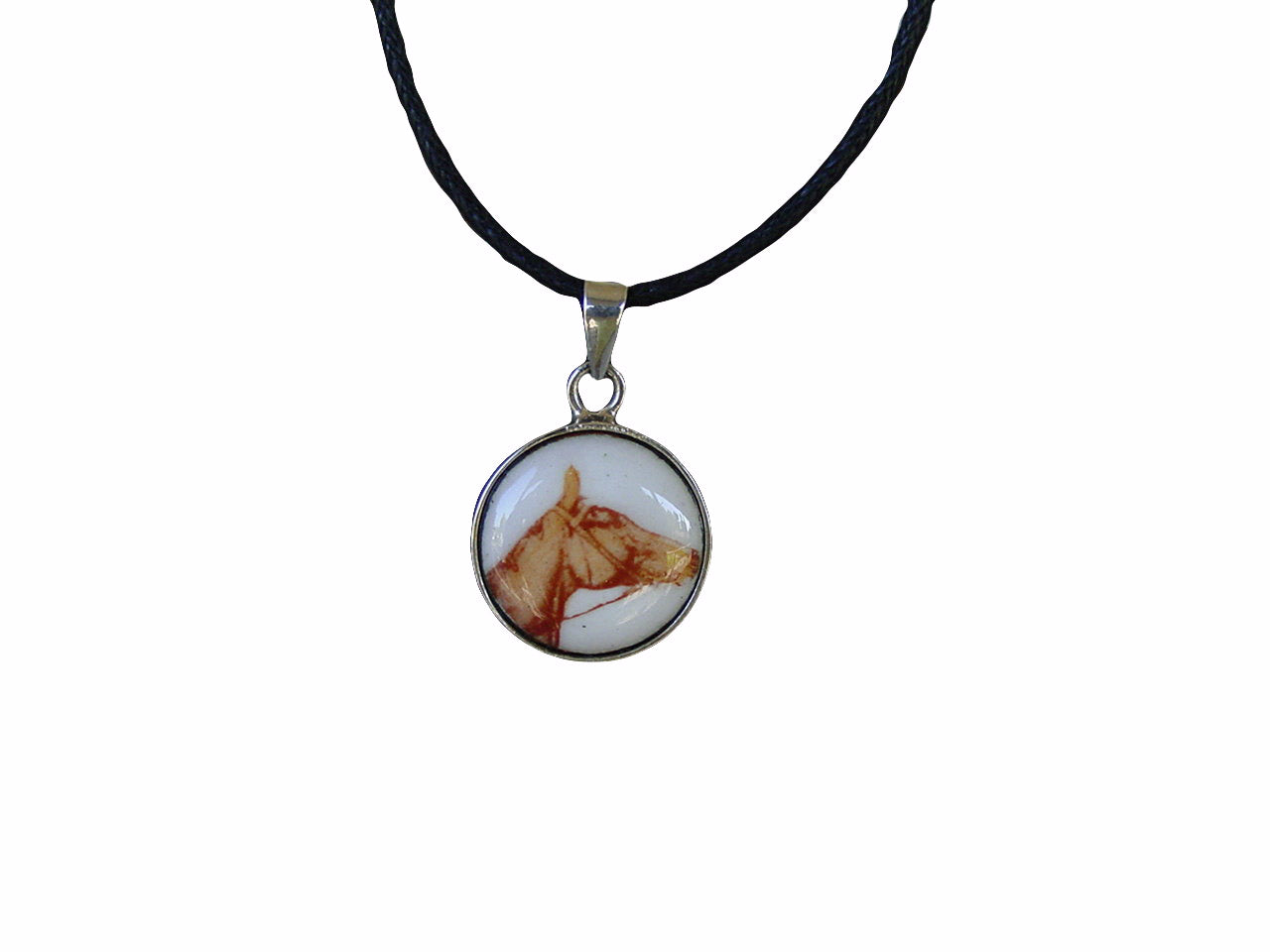 equine enamel pendant