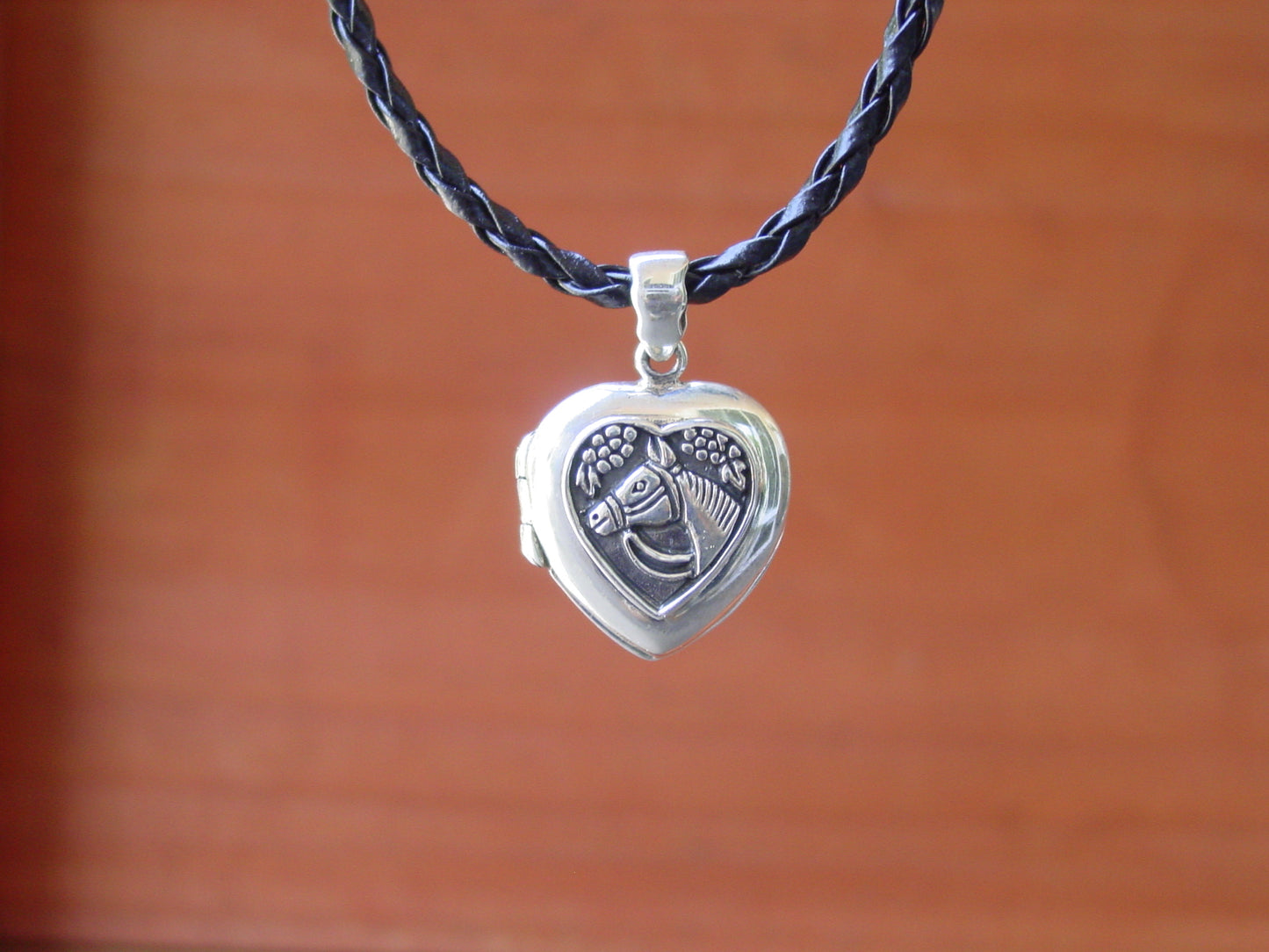 equestrian heart locket