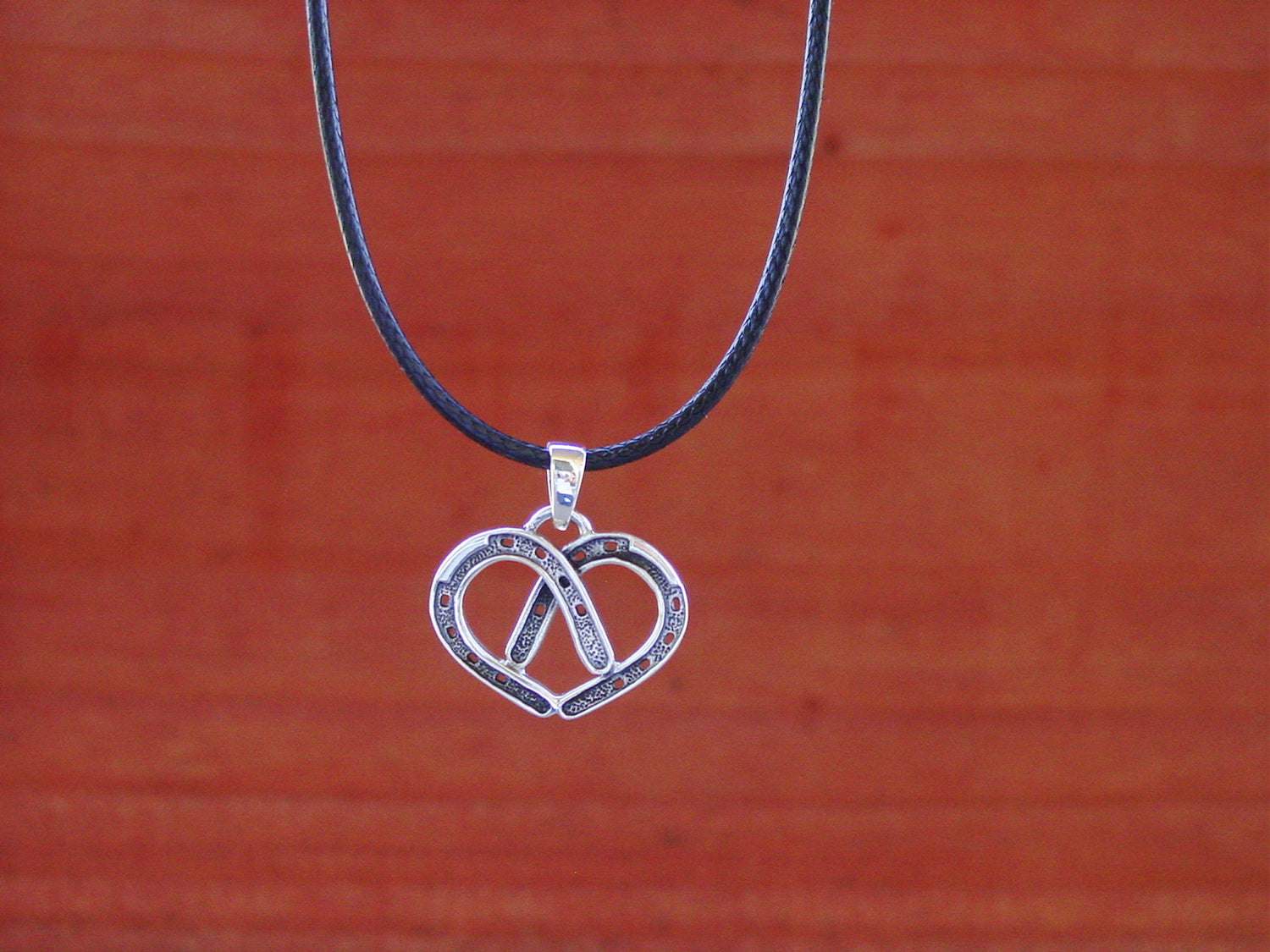 equestrian heart necklace