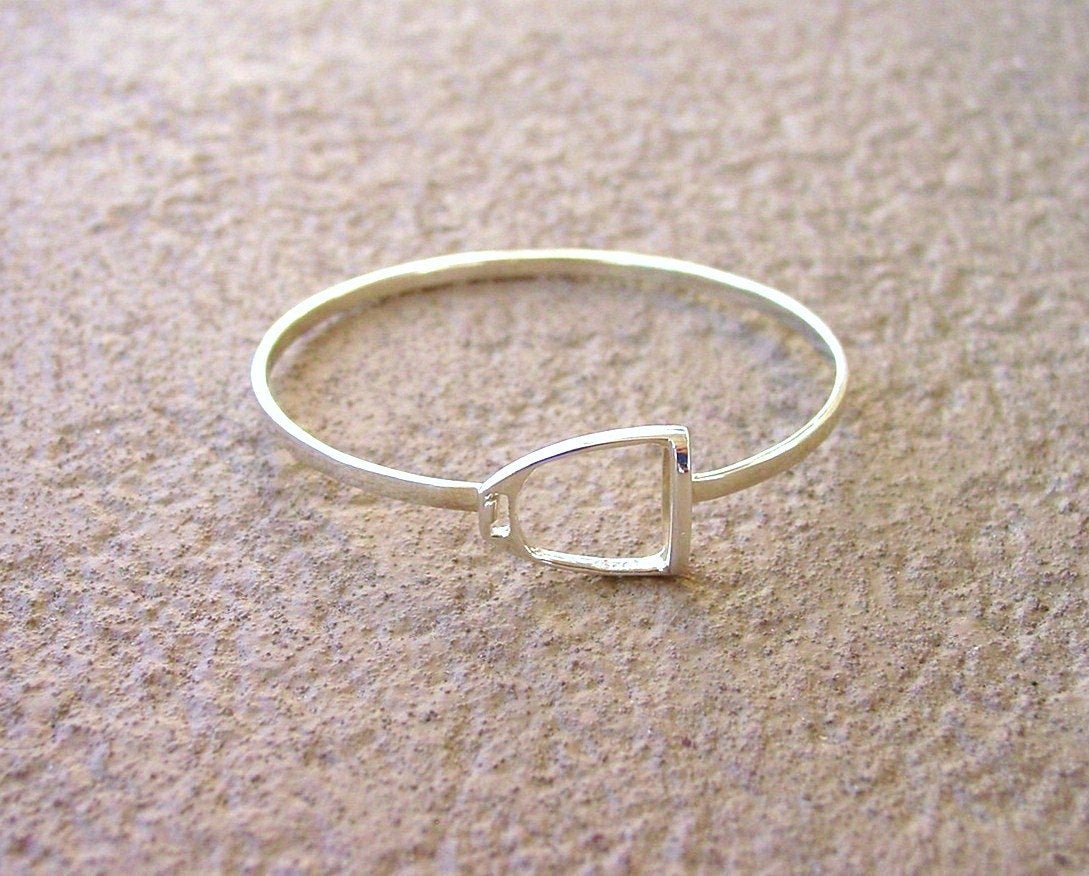 equestrian sterling silver bangle