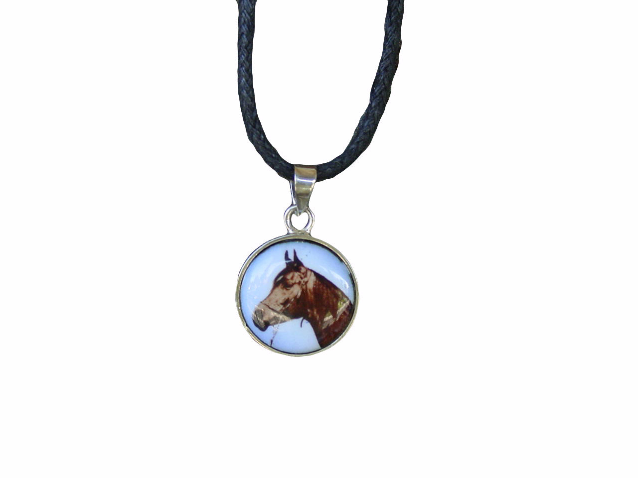 equine enamel pendant