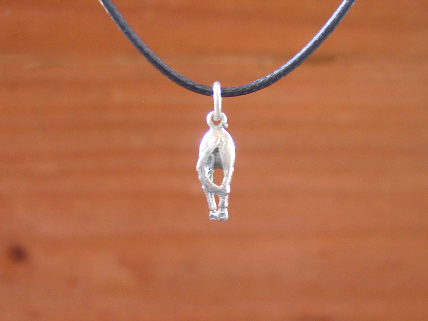 hors hip silver pendant