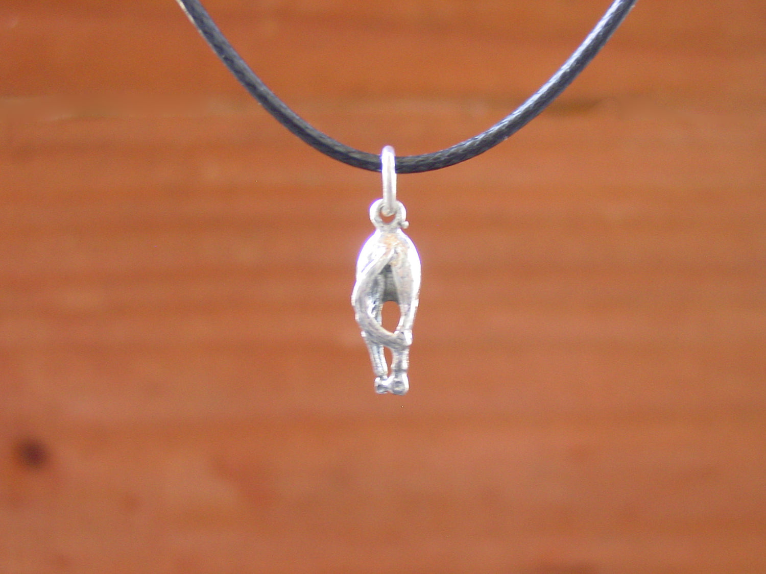 hors hip silver pendant