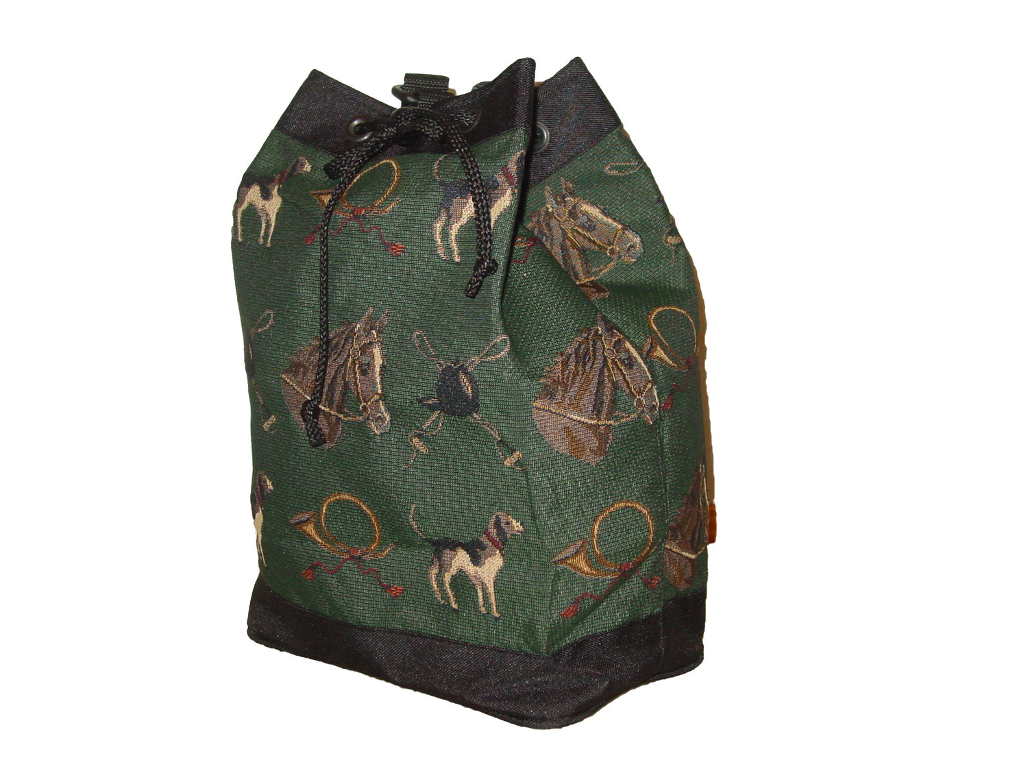 horse drawstring purse