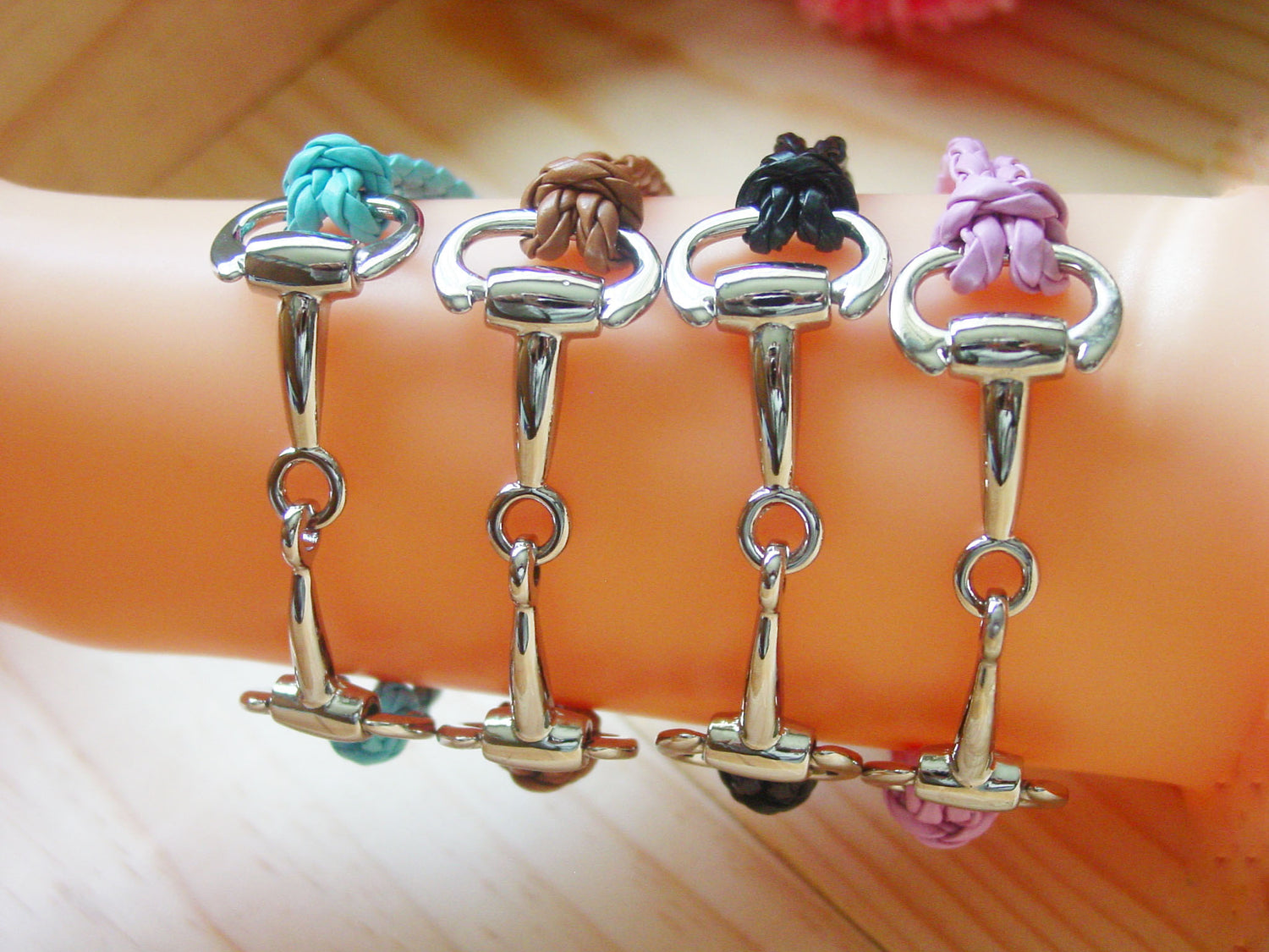 horse silver bit bracelet