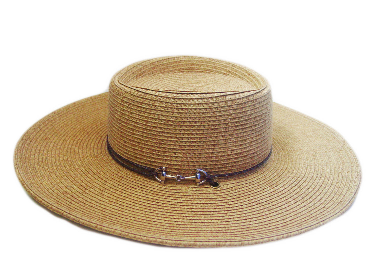 horsebit chin strap hat