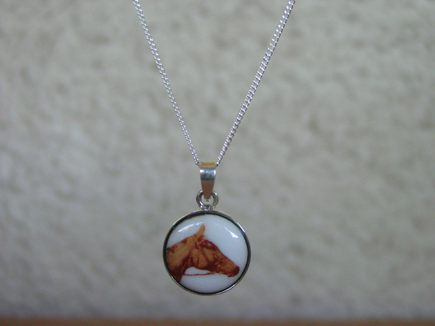 horsehead enamel pendant