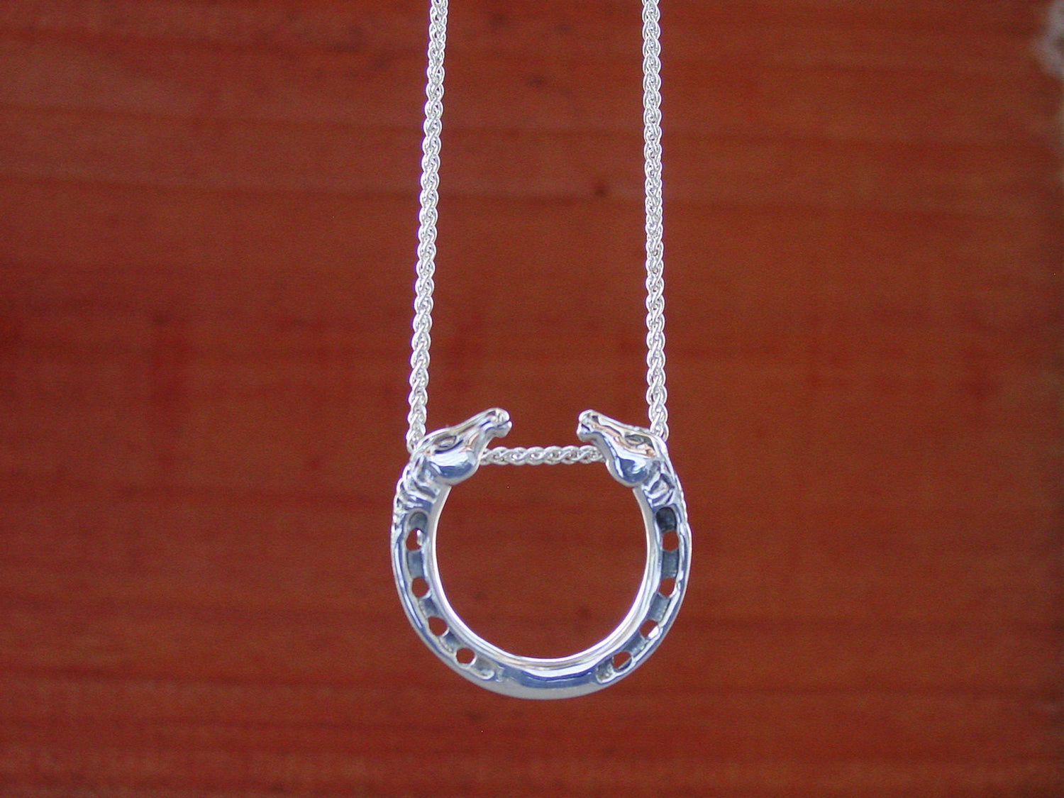 horseshoe horsehead necklace