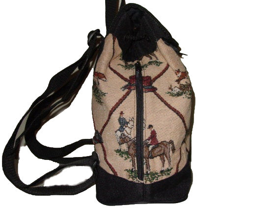 horse hunt scene backpack