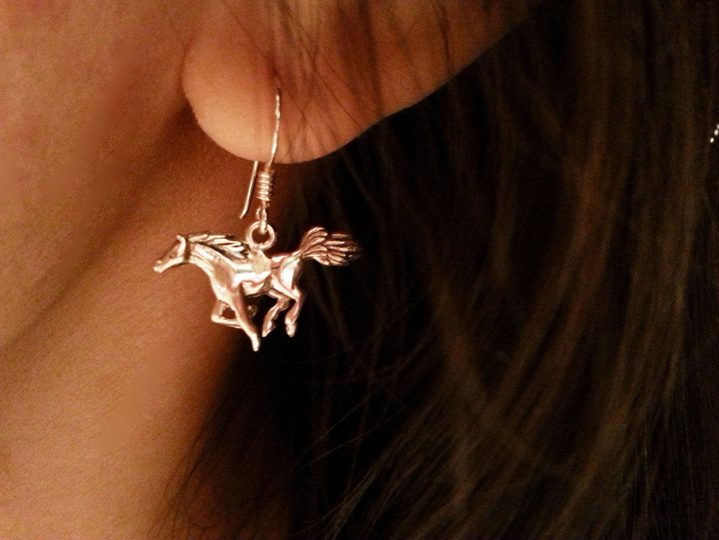 wild mustang horse earrings