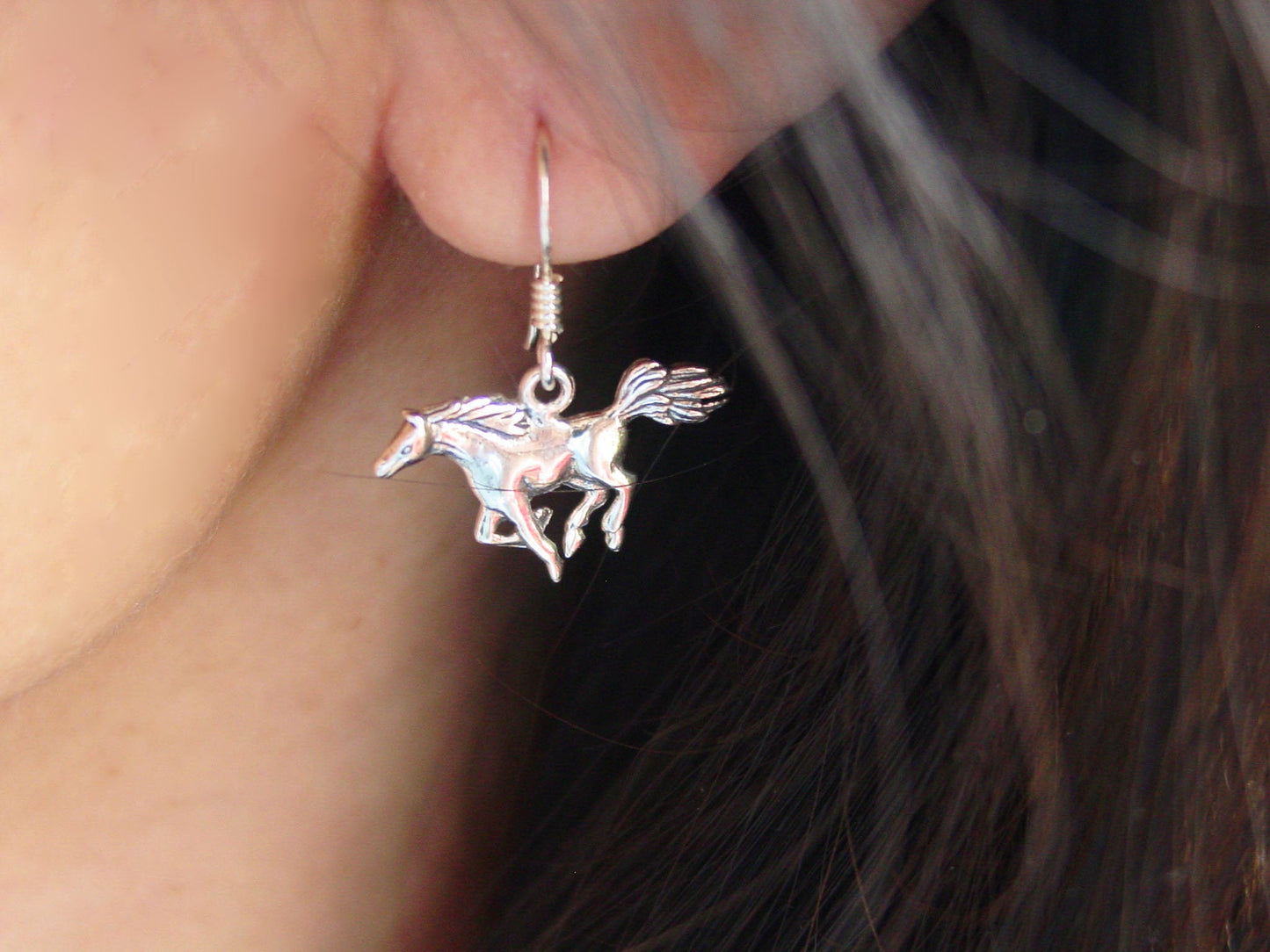 mustang horse earrings