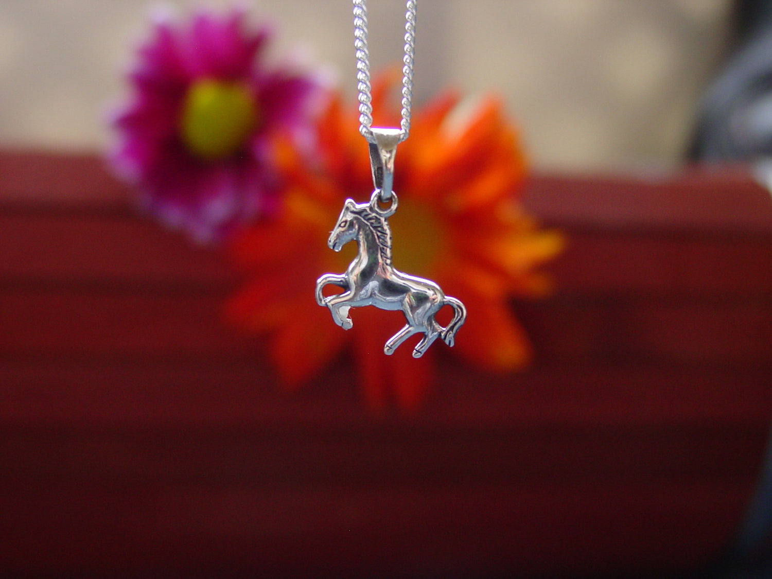 horse silver pendant