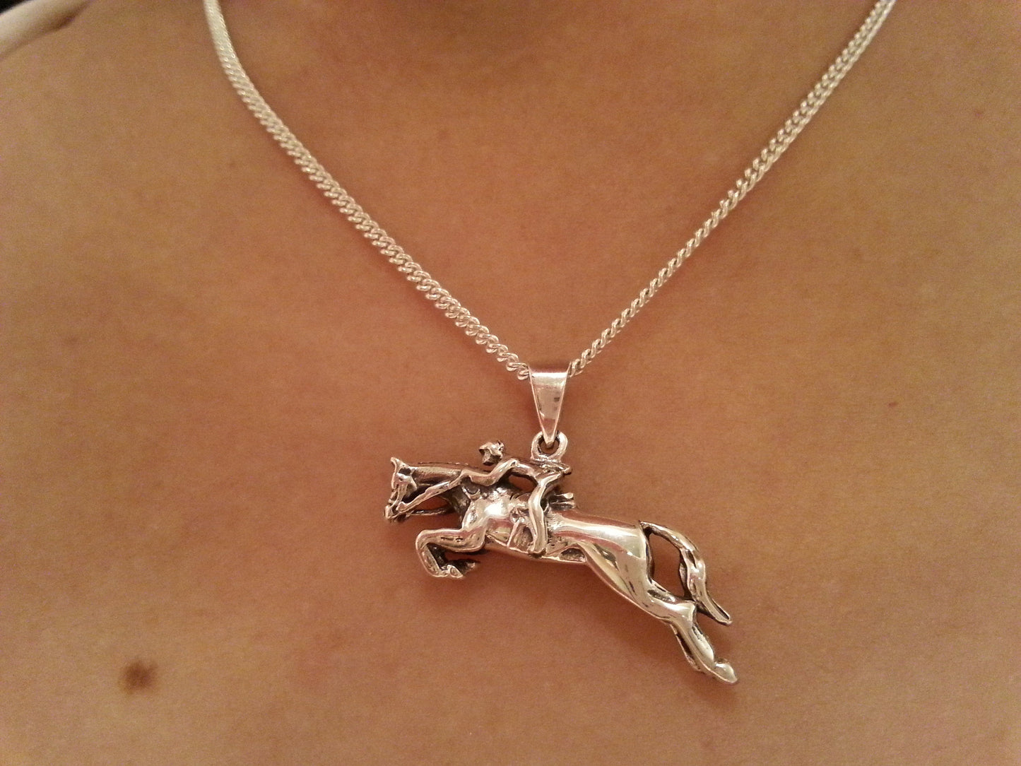 hunter jumper horse necklace